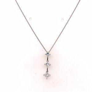 Diamond Journey Pendant 14K Gold 18" Necklace